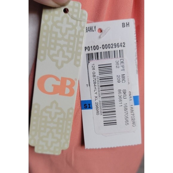 GB Peach Wrap Knee Length Dress size XL - Picture 9 of 9